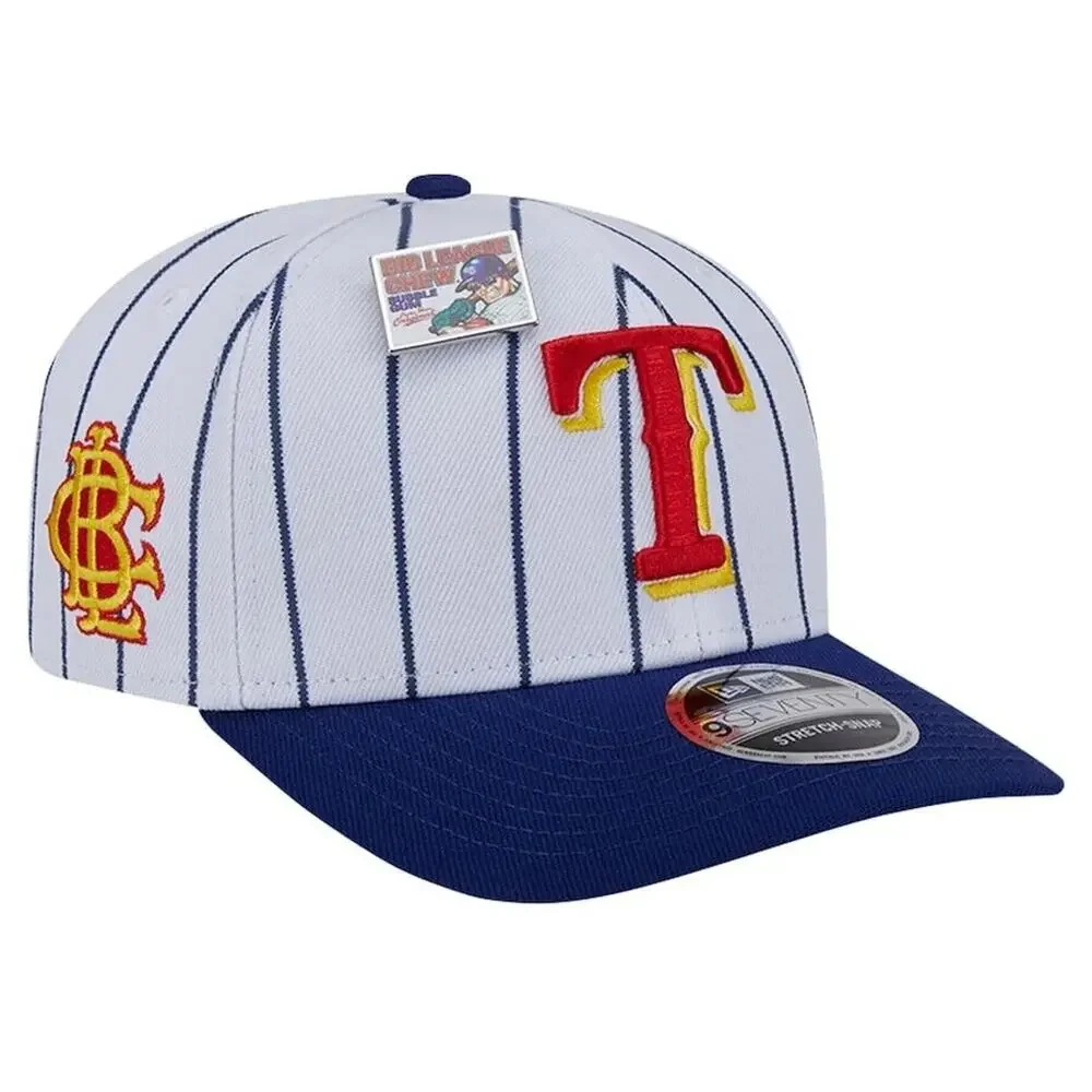 Texas Rangers Big League Chew Pinstripe New Era 9seventy Stretch Snap Back Cap